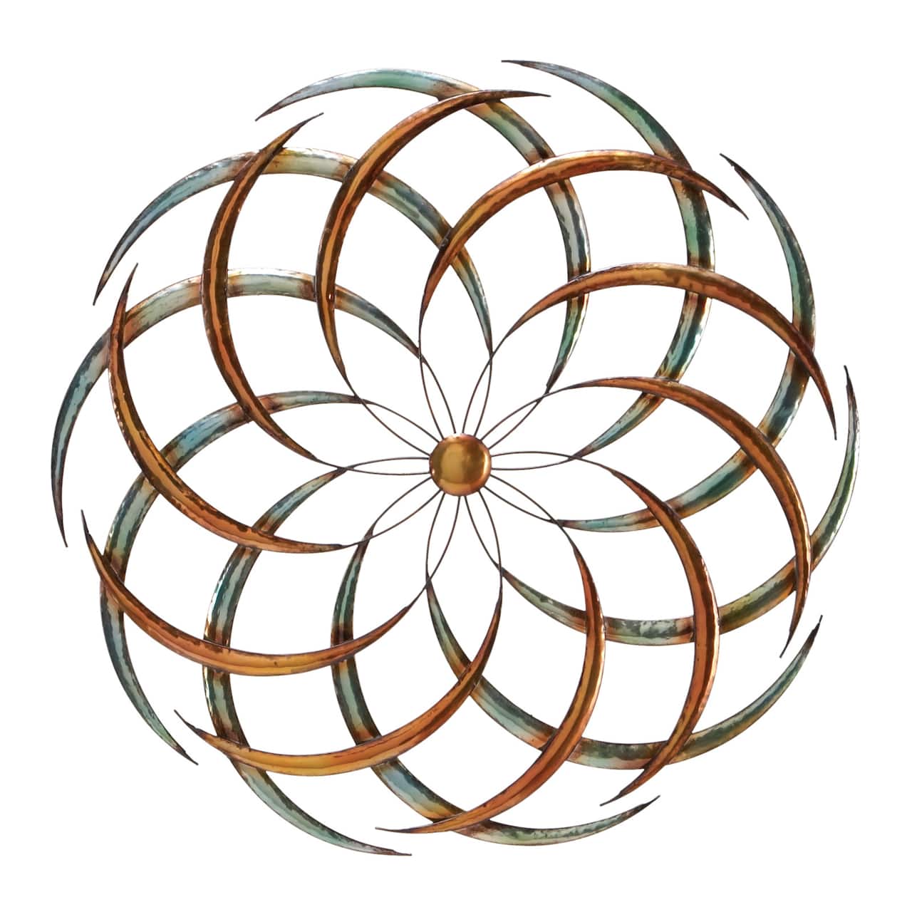 Gray & Copper Contemporary Ornamental Metal Wall Décor